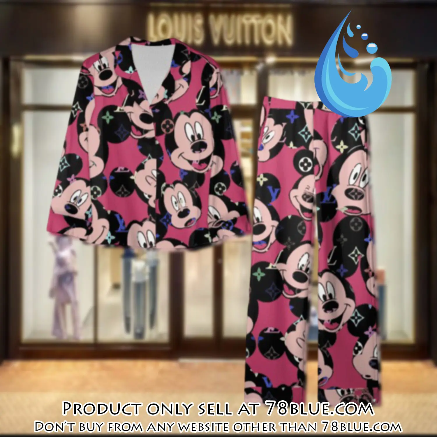 Trending luxury lv satin pajama set pjs1069 78b2014129